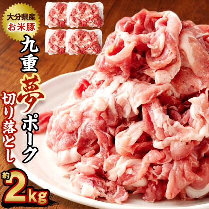 九重夢 ポーク お米豚 切り落とし 約2kg 500g×4パック 九重夢ポーク SPF豚 豚肉 小分け 真空パック お肉 切落し 国産 九州産 大分県産 九重町産 冷凍 送料無料