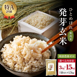 【ふるさと納税】【先行受付】 特Aひとめぼれ米 残留農薬ゼロ 発芽玄米 1.5kg × 2-10袋 令和7年度産 ふるさと 米 納税 無洗米 大分県産 新米ふるさと お米ひとめぼれ ふるさと納税おこめ ふるさと納税こめ ひとめぼれ玄米 お米 天皇献上米 令和7年産 7年新米 7年度産新米
