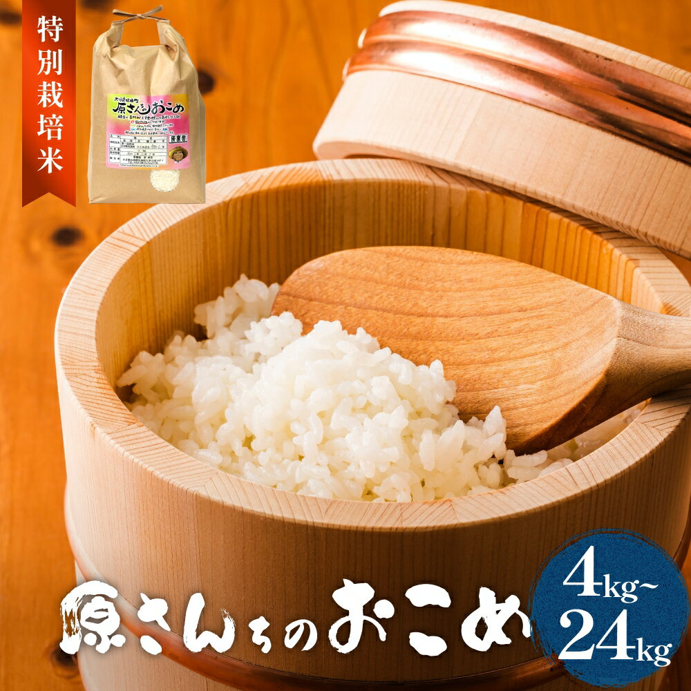 [先行予約]令和7年度産 原さんちのお米 4kg - 24kg 3種の中からいずれか1種お届け ひとめぼれ ヒノヒカリ にこまる 特別栽培米 原農園 有機栽培 化学肥料不使用 抗酸化農法 完熟堆肥 有効微生物農法 産直 お米 栄養価 体に良い おいしい 安心 田植え 収穫