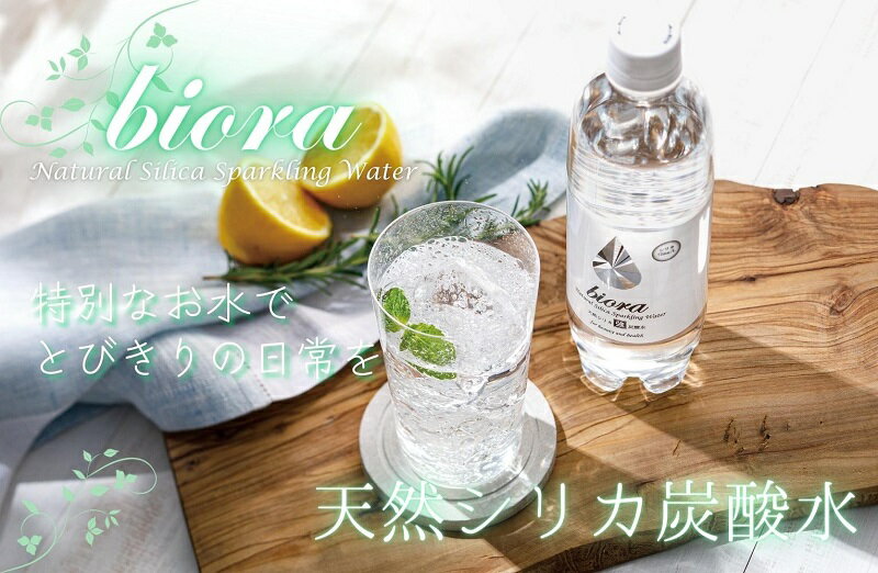 3位! 口コミ数「2件」評価「4.5」biora天然シリカ炭酸水 500ml×48本 /炭酸水 水 飲料水 シリカ 軟水 ミネラル 美容 備蓄 防災 大分県