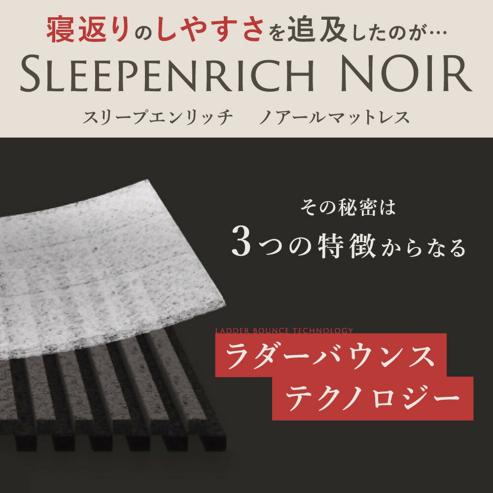 【ふるさと納税】スリープエンリッチ ノアールマットレス /敷布団 寝具 折りたたみ 通気性 洗える 快眠