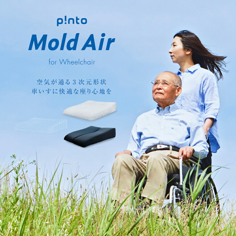 【ふるさと納税】p!nto Mold Air black 車いす用 クッション 車椅子用 折りたたみ 体圧分散