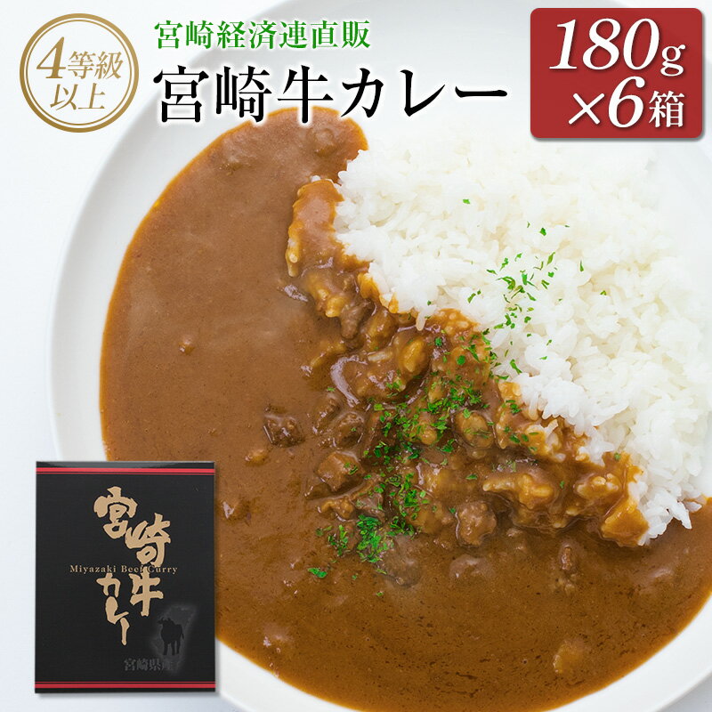 ◆4等級以上 宮崎牛カレー(180g×6箱)