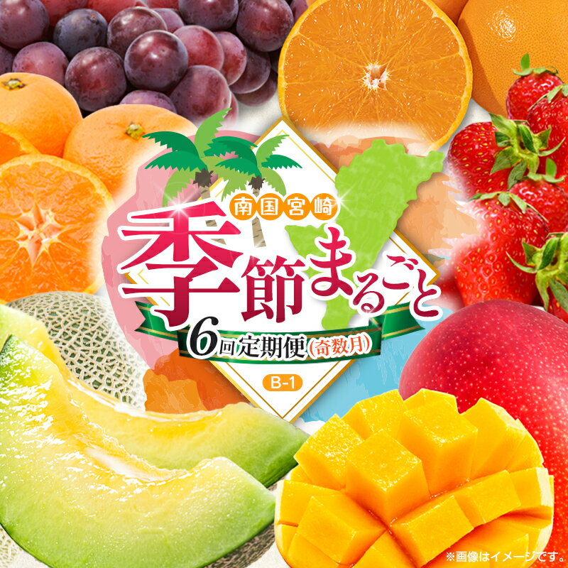 [奇数月 6回定期便]旬 人気 フルーツ 南国宮崎産 マンゴー ピオーネ いちご みかん メロン 柑橘 ぶどう 果物 詰め合わせ 宮崎県 九州[B-1コース M210]