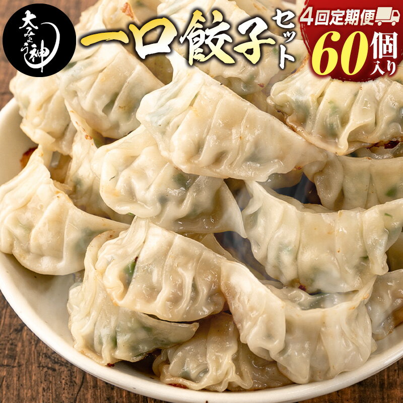 【ふるさと納税】◇<定期便・全4回>「一口餃子の大明神」一口餃子セット 1箱(60個入り) 毎月お届け