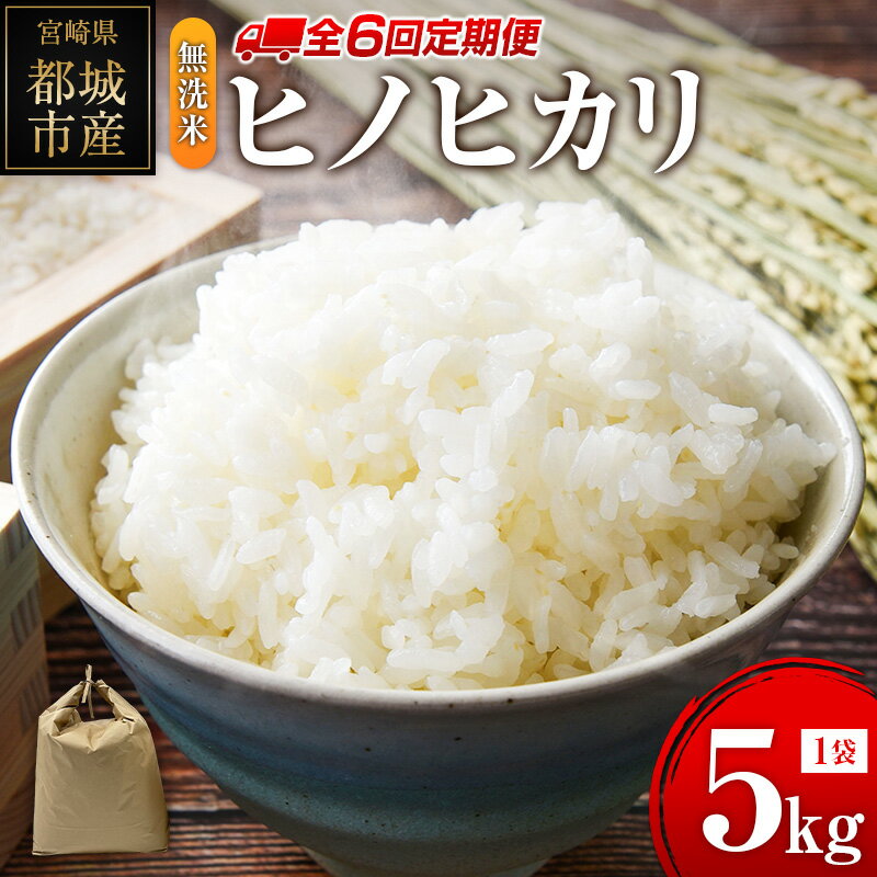 【ふるさと納税】無洗米 ヒノヒカリ 5kg×6回 定期便 宮