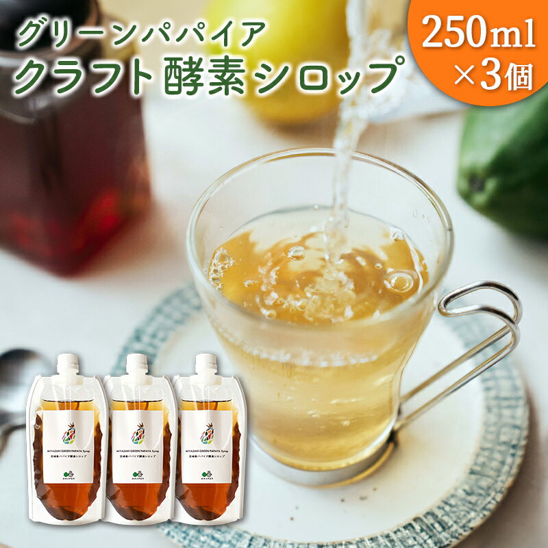 27位! 口コミ数「0件」評価「0」クラフト酵素シロップ グリーンパパイア 250ml×3個 宮崎県産