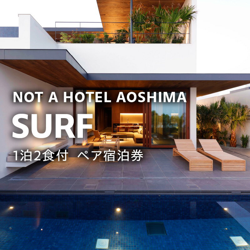 【ふるさと納税】NOT A HOTEL AOSHIMA SURF 波待ちの家 ペア宿泊券 宿泊券 宿泊 ペア 券 チケット ペアチケット 宿泊チケット ホテル 予約 旅行 旅 施設 施設利用券 サウナ 海 サーフィン サー…