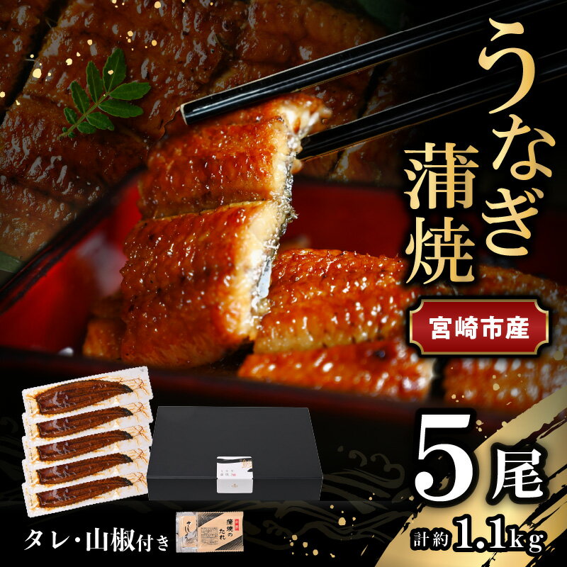 20位! 口コミ数「0件」評価「0」宮崎県 宮崎市産 うなぎの蒲焼 約1.1kg 約220g×5尾 タレ 山椒 セット うなぎ 蒲焼き うなぎ蒲焼き タレ付き 山椒付き 加工品･･･ 