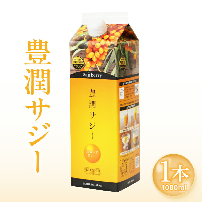 豊潤サジー 1000ml サジージュース 紙パック サジー 果物 フルーツ 果実 ジュース ドリンク フルーツドリンク 果実飲料 ピューレ 鉄分 鉄 鉄分補給 リンゴ酸 アミノ酸 ビタミンC 植物由来 オーガニック 有機JAS認証 栄養 おすすめ 宮崎県 宮崎市 送料無料