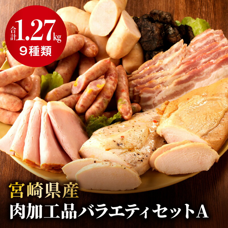 【ふるさと納税】肉 豚肉 逸品 荒挽 宮崎県産 肉 加工品 ホワイトチキンハム チキンフランク ひむかウインナー ベジタブルウインナー 炭火焼 ロースハムスライス ベーコンスライス バラエティ …