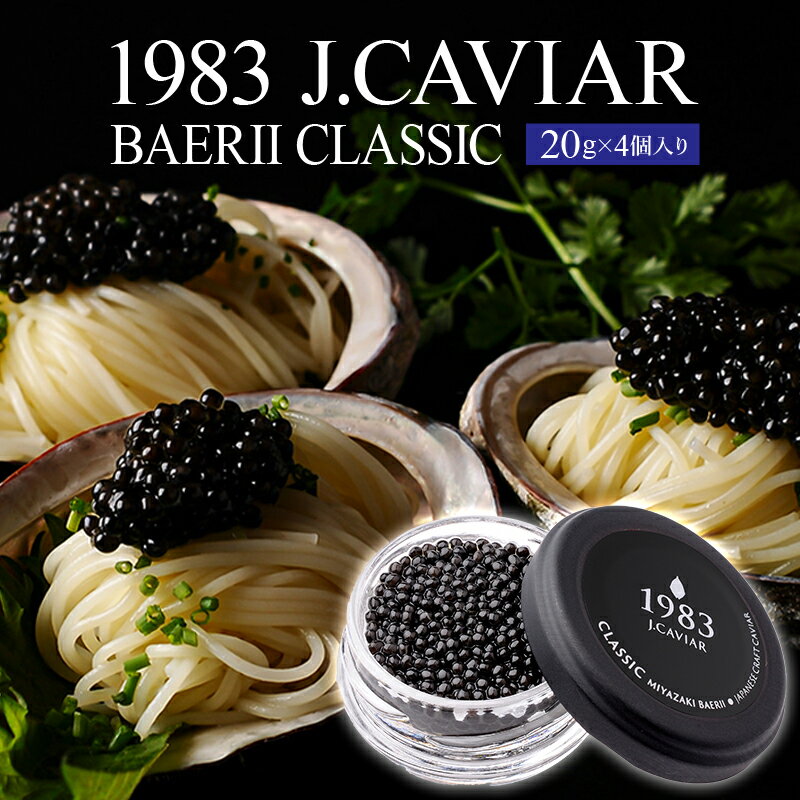 【ふるさと納税】1983 J.CAVIAR バエリ クラシック (20g×4個セット) ANA ファーストクラス 魚種 シベリアチョウザメ 岩塩 熟成 完全無添加 深み 濃厚 マイルド 宮崎県 宮崎市 送料無料