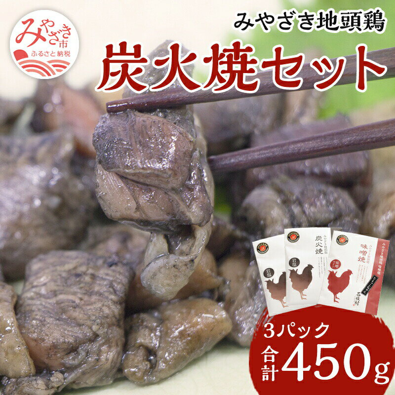 【ふるさと納税】みやざき地頭鶏炭火焼きセット 岩塩 オリジナ