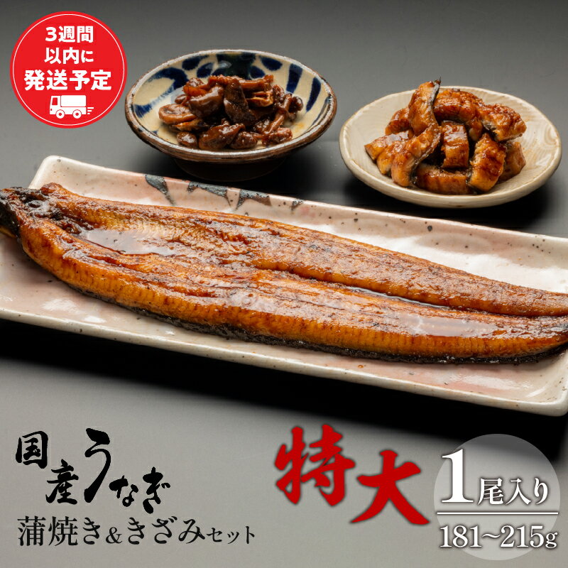 白焼き 【ふるさと納税】国産うなぎ蒲焼き特大サイズ(181〜215g)・蒲焼きざみセット 旨味 凍結技術 自慢 国産鰻 九州産 白焼き 料理 レンジ 湯煎 ご家族 お吸い物 さんしょう たれ お土産 ギフト 宮崎県 宮崎市 送料無料