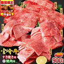 【ふるさと納税】《9/30まで!》【畜産農家応援規格!!】ミヤチク 宮崎牛 焼肉orスライス3種セット・国産牛ハンバーグ×4個 期間限定 定期便 隔月【用途・発...