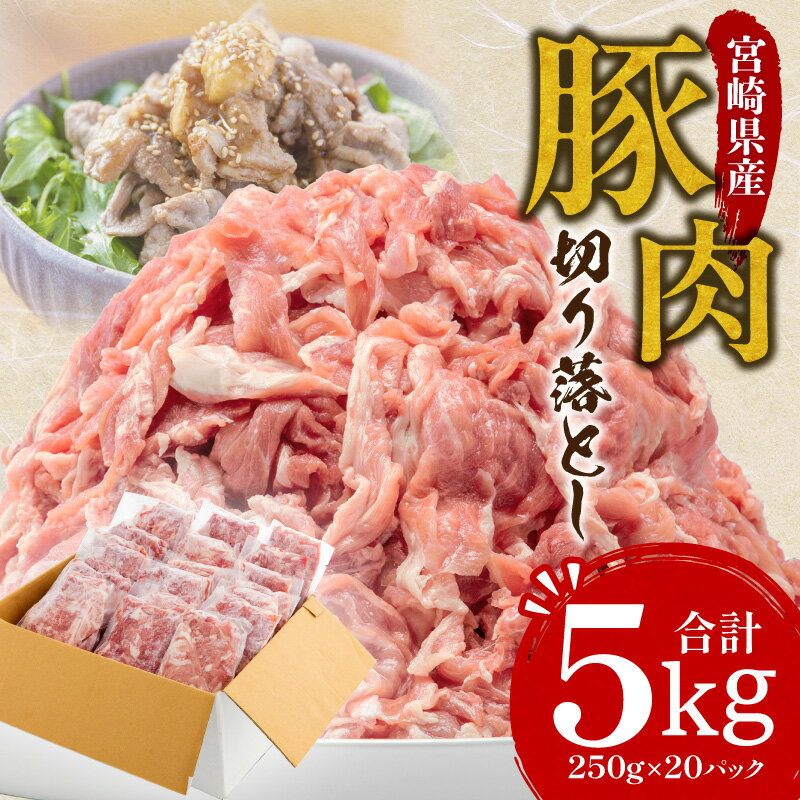 【ふるさと納税】宮崎県産 豚肉 切り落とし 250g×20 
