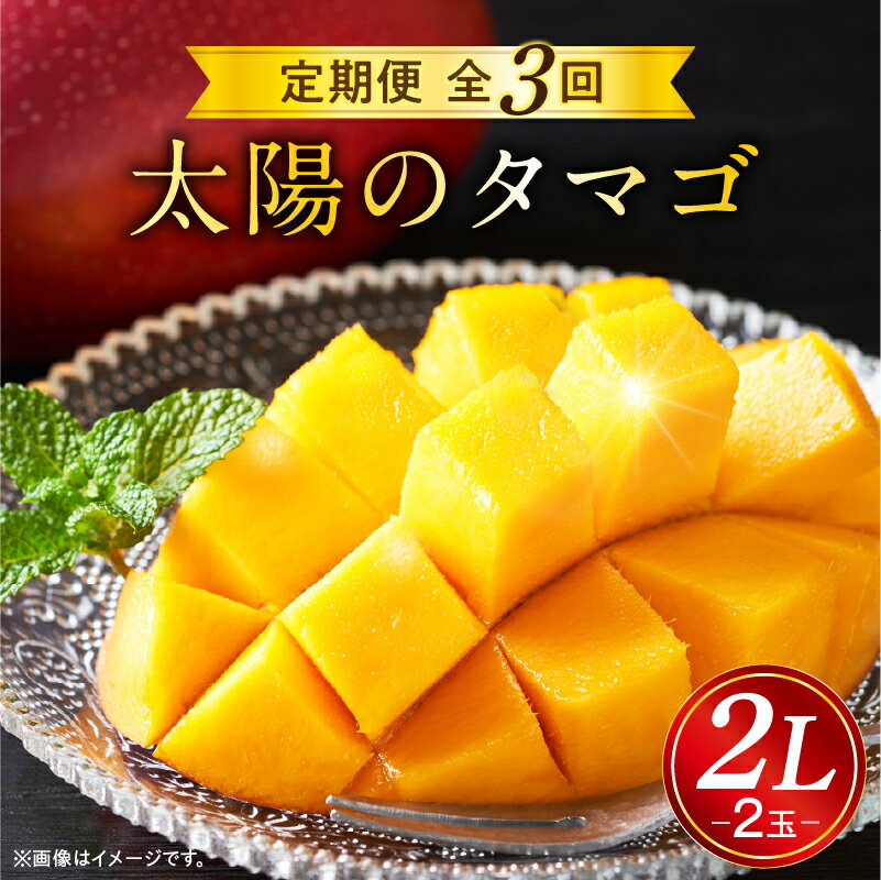 【ふるさと納税】【定期便】期間限定 数量限定 太陽のタマゴ 2L 2玉 定期便 全3回 完熟 マンゴー 果物 フルーツ ブランド 旬 旬の果物 スイーツ デザート 青果物 贈り物 ギフト プレゼント 贈答 おすそ分け ご褒美 定期 定期的 南国フルーツ 宮崎 おすすめ 宮崎市 送料無料のサムネイル