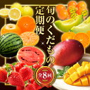 【ふるさと納税】【数量限定】旬のくだもの定期便【全8回】果物 フルーツ 果物定期便 フルーツ定期便 定期便 旬の果物 季節の果物 旬 季節 完熟きんかんたまたま いちご メロン せとか 完熟マンゴー 小玉スイカ 温州ミカン 温室日向夏 お取り寄せ グルメ おすそ分け 宮崎市
