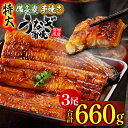 【ふるさと納税】 【宮崎県産】特大 うなぎ 備長炭 手焼き 蒲焼 3尾 660g うなぎの蒲焼 鰻蒲焼 国産 たれ 山椒 宮崎うなぎ 惣菜 和風総菜 贈答 贈り...