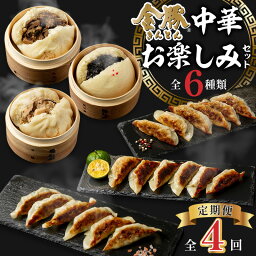 【ふるさと納税】 定期便 全4回 金豚中華お楽しみセット 宮崎牛 すき焼きまん 豚まん 黒ゴマあん 香港餃子 しそ餃子 にら餃子 中華まん 水餃子 揚げ餃子 焼き餃子 蒸し餃子 中華料理 中華 アレンジ 惣菜 おかず おつまみ 冷凍餃子 グルメ おすすめ 宮崎県 宮崎市 送料無料