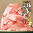 【ふるさと納税】 豚肉 宮崎県産 切り落とし4kg（豚肉 冷凍500g×8パック 合計4kg）| 豚肉小分けパック スライス スライス肉 ぶた 食品 お弁当 おかず |