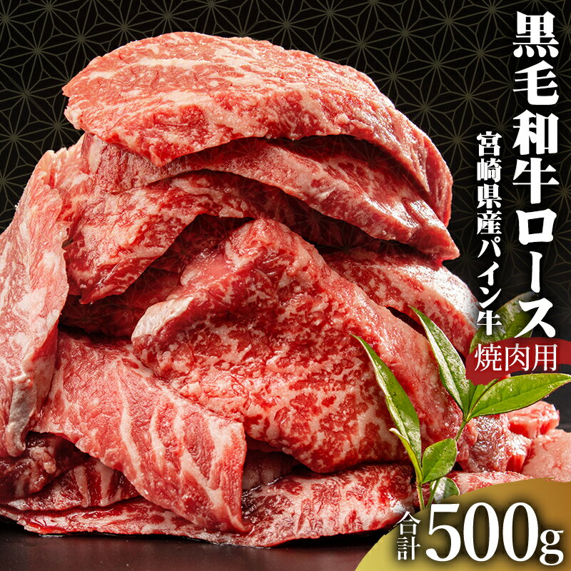 宮崎県産 黒毛和牛 パイン牛 ロース 焼肉 500g スキンパック 真空パック パイナップル酵素 お肉 牛肉 食品 赤身 旨み 肉厚 母牛 黒毛和牛 宮崎県 宮崎市 送料無料