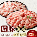 【ふるさと納税】宮崎県産豚 花盛しゃぶしゃぶ 2皿 バラと肩ロース セット 詰め合わせ 豚肉 肉 お肉 精肉 バラ肉 肩ロース 豚バラ肉 豚肩ロース肉 豚しゃぶ...