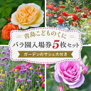 【ふるさと納税】青島 こどものくに バラ園 入場券 5枚 セット ガーデンのサシェ大付き バラ 花畑 バラの花 花園 入場券 券 入場チケット チケット 観光 ...