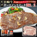 【ふるさと納税】宮崎牛サーロインステーキ200g×2 - 都城産宮崎牛ステーキ 総重量 400g 塩コショー・ステーキソース付き ビーフステーキ 牛肉 ブランド...