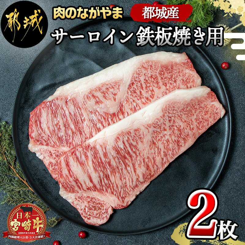 【ふるさと納税】都城産宮崎牛サーロイン鉄板焼き用 - 150g×2枚セット A4ランク 国産黒毛和牛 柔らかい肉質でとろける美味しさ 肉のながやま 鉄板焼き用ステーキ肉 ビーフステーキ 冷凍 送料無料 MJ-2507 【宮崎県都城市は令和4年度ふるさと納税日本一！】