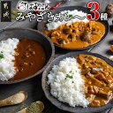 【ふるさと納税】みやざきカレー3種セット ※ポスト投函 - レトルトカレー 宮崎県産黒毛和牛カレー/観音池ポーク豚ごぼうカレー/都城産しいたけとベーコンカレー ポスト投函 年内お届け 年内配送 年末お届け 送料無料 LB-1502 【宮崎県都城市は2年連続ふるさと納税日本一!】