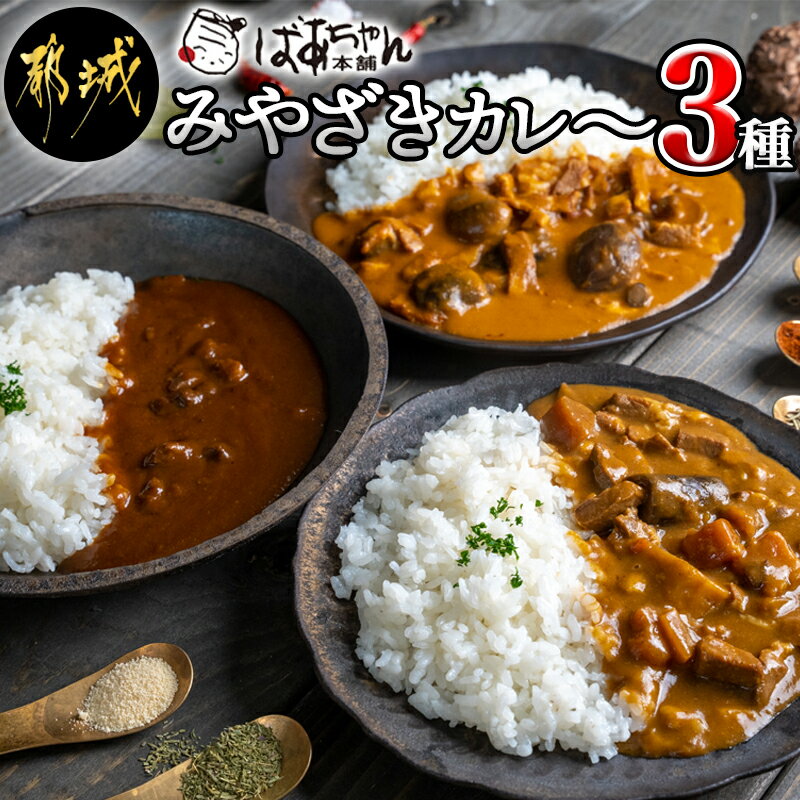 【ふるさと納税】みやざきカレー3種セット - レトルトカレー