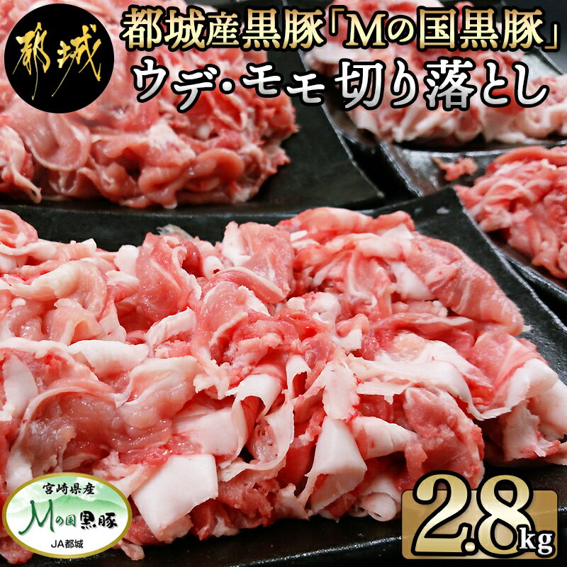 【ふるさと納税】都城産黒豚「Mの国黒豚」切り落とし2.8kg