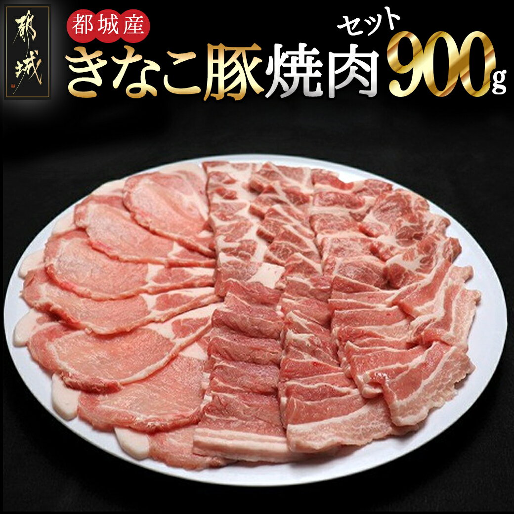 【ふるさと納税】都城産「きなこ豚」焼肉セット - 宮崎県産豚肉(都城市産) きなこ豚 豚バラ焼肉用(300g)・豚肩ロース焼肉用(300g)・ロース生姜焼き用(300g) BBQセット 焼き肉セット 送料無料 AA-1201【宮崎県都城市は令和4年度ふるさと納税日本一！】