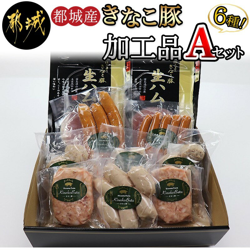 【ふるさと納税】「きなこ豚」加工品Aセット - きなこ豚 ブランドポーク ミートボール ハンバーグ フランク ウインナー ソーセージ 生ハム 加工品 冷凍 送料無料 MJ-1208【宮崎県都城市は令和4年度ふるさと納税日本一！】のサムネイル