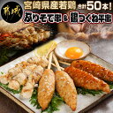 【ふるさと納税】宮崎県産若鶏ふりそで串30本＆鶏つくね平串2