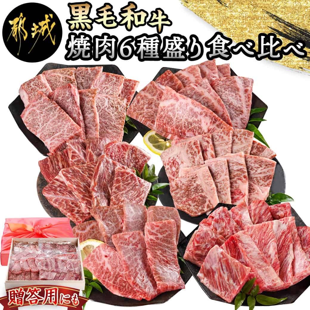 [黒毛和牛]焼肉6種盛り食べ比べセット(真空包装) - 国産 黒毛和牛 サーロイン 三角バラ カイノミ クリミ ササバラ 中落ち 牛肉 焼肉 真空 急速冷凍 送料無料 33-4201