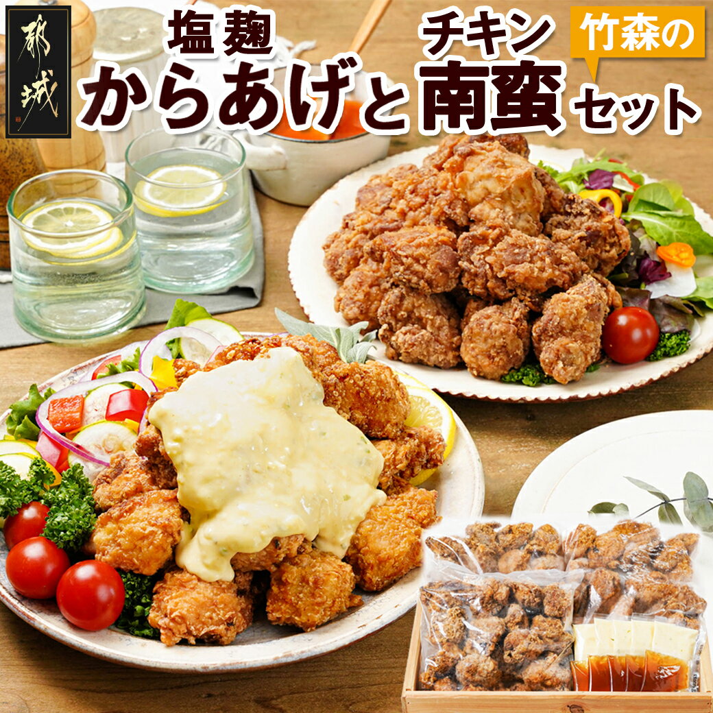 【ふるさと納税】鶏塩こうじからあげとチキン南蛮セット - 国産若鶏 加工品 唐揚げ はちみつ入り南蛮...