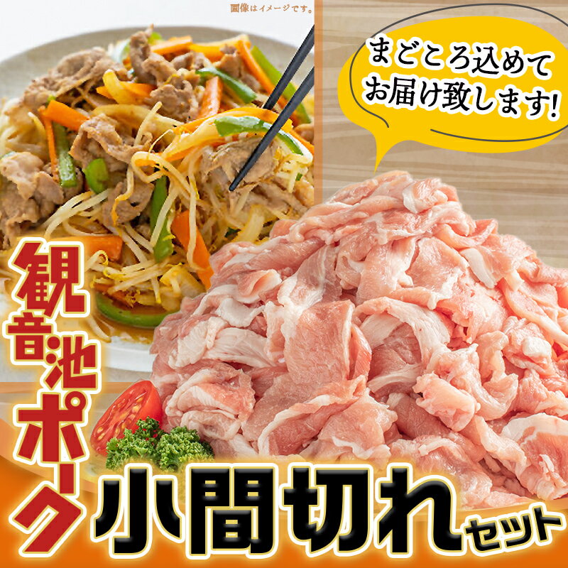 【ふるさと納税】都城産「観音池ポーク」料理の味方！小間切れ2.4kgセット - 豚肉 こま切れ スライス ウデ・モモ 観音池ポーク ブランド豚 400g×6P 合計2.4kg 送料無料 AA-7201【宮崎県都城市は令和4年度ふるさと納税日本一！】