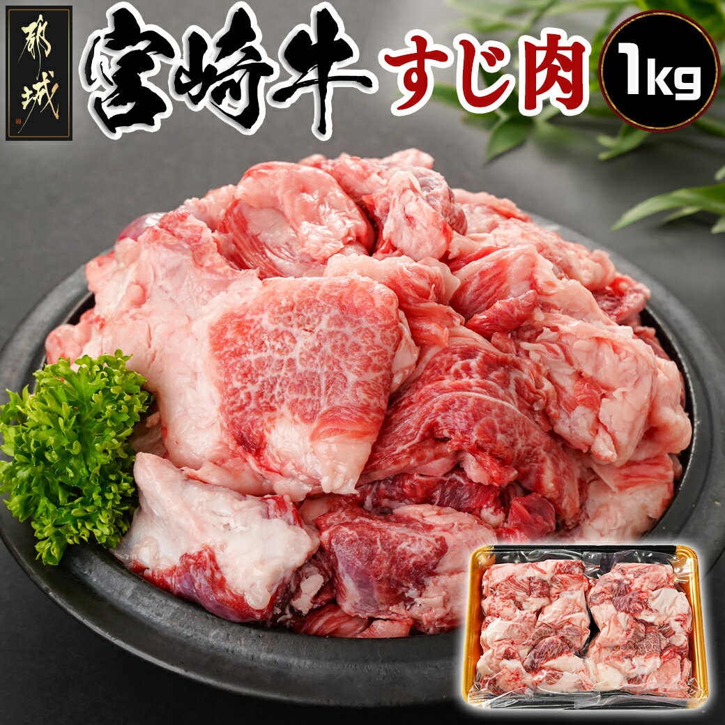 【ふるさと納税】宮崎牛のすじ肉1kg (500g×2パック)