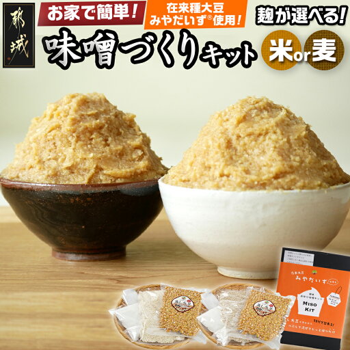 【ふるさと納税】【麹が選べる!】お家で簡単!味噌づくりキット - 味噌 手作り キット 選べる麹 米麹/麦麹 みそ 手作り味噌 簡単 発酵食品 国産大豆 蒸し大豆 パンフレット同梱 自家製味噌 送料無料 SKU-G801 【宮崎県都城市は2年連続ふるさと納税日本一!】 【ふるさと納税】【麹が選べる!】お家で簡単!味噌づくりキット - 味噌 手作り キット 選べる麹 米麹/麦麹 みそ 手作り味噌 簡単 発酵食品 国産大豆 蒸し大豆 パンフレット同梱 自家製味噌 送料無料 SKU-G801 【宮崎県都城市は2年連続ふるさと納税日本一!】