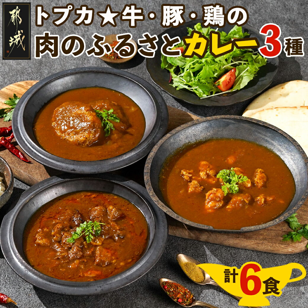 トプカ☆牛・豚・鶏の肉のふるさとカレー3種セット - 宮崎牛たっぷりビーフカレー みやざき地頭鶏カレー どんぐりの恵みハンバーグカレー 3種セット どんぐりの恵み 宮崎牛 みやざき地頭鶏 送料無料 MJ-J901【宮崎県都城市は令和4年度ふるさと納税日本一！】