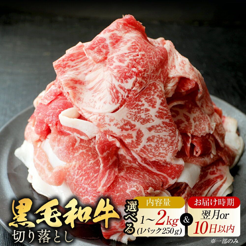 【ふるさと納税】【内容量＆発送時期が選べる！】【黒毛和牛】切り落とし - 牛肉 国産牛肉 外モモ/ウデ/マル/バラ/モモ/ブリスケ/ロース他 国産 1kg/1.5kg/2kg お届け時期が選べる 年内お届け 送料無料 SKU-I901 【宮崎県都城市は2年連続ふるさと納税日本一！】