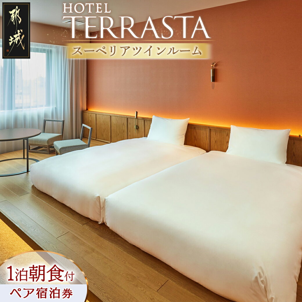 【ふるさと納税】【HOTEL TERRASTA】スーペリアツインルーム≪1泊朝食付 宿泊券2名様分≫ - 1泊朝食付 宿泊券 2名様分 チケット ペア宿泊券 ホテル利用券 ホテル テラスタ 朝食 ビュッフェ Wi-Fiあり 送料無料 74-K501 【宮崎県都城市は令和4年度ふるさと納税日本一！】