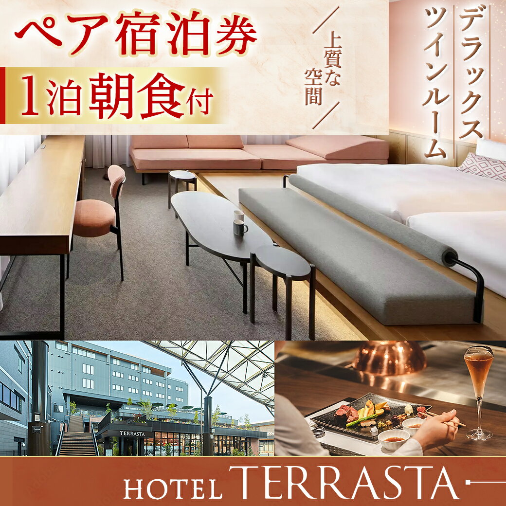 【ふるさと納税】【HOTEL TERRASTA】デラックスツインルーム≪1泊朝食付 宿泊券2名様分≫ - ホテル テラスタ 1泊朝食付 宿泊券 2名様分 チケット ペア宿泊券 ホテル利用券 全室禁煙 あり 朝食ビュッフェ 送料無料 84-K501 【宮崎県都城市は令和4年度ふるさと納税日本一！】その2