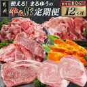 【ふるさと納税】《レビューキャンペーン実施中!》使える!まるゆうの牛&豚定期便(12ヶ月) - 宮崎牛 都城黒豚 宮崎牛サーロインステーキ 宮崎牛すき焼き 国産...