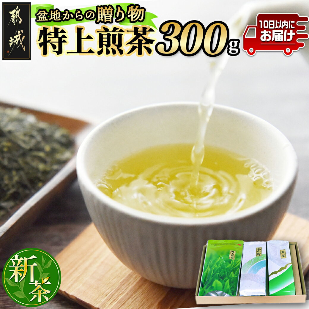 盆地からの贈り物 特上煎茶セット≪みやこんじょ特急便≫ - 茶葉 特上煎茶/上白折/煎茶 各100グラム×1本 お茶 一番茶 水出し ギフト 家庭用 日本茶 送料無料 AA-4801-Q【宮崎県都城市は令和4年度ふるさと納税日本一！】