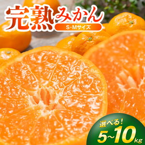 【ふるさと納税】完熟 みかん 選べる 内容量 5kg ~ 10kg S M サイズ まりちゃん農園 マリみかん 宮川早生みかん 宮崎県 延岡市 送料無料