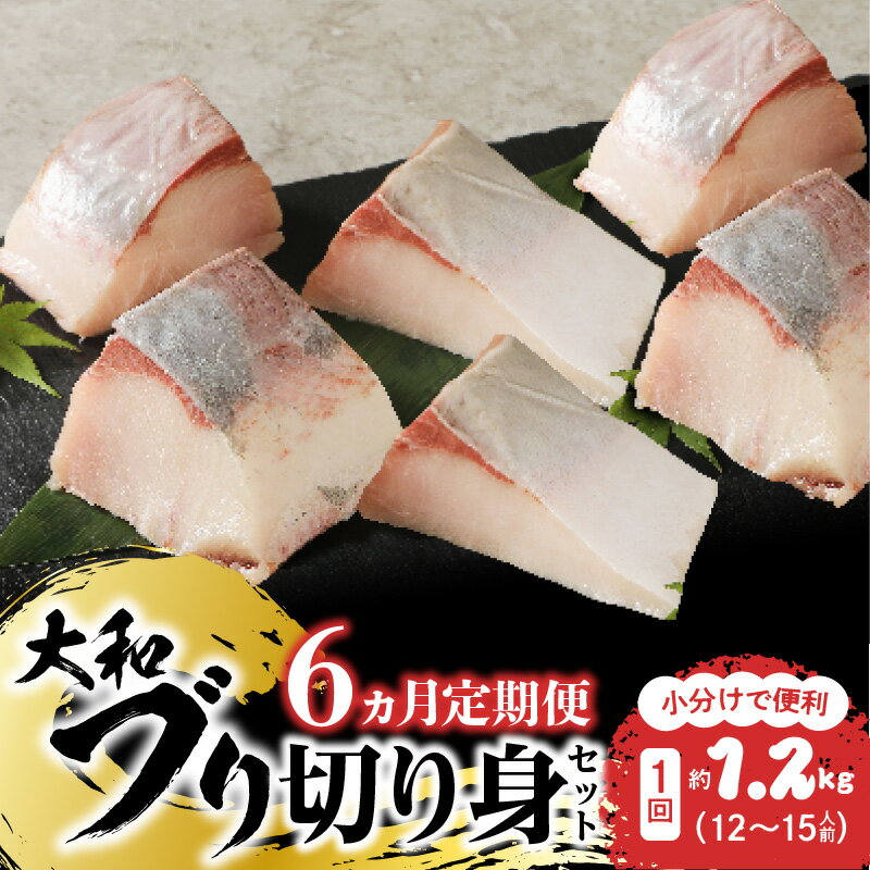 【ふるさと納税】定期便 6ヶ月 ブリ 大和ブリ 切り身 約 1.2kg 小分け ブロック お刺身 海鮮丼 焼き物 しゃぶしゃぶ …