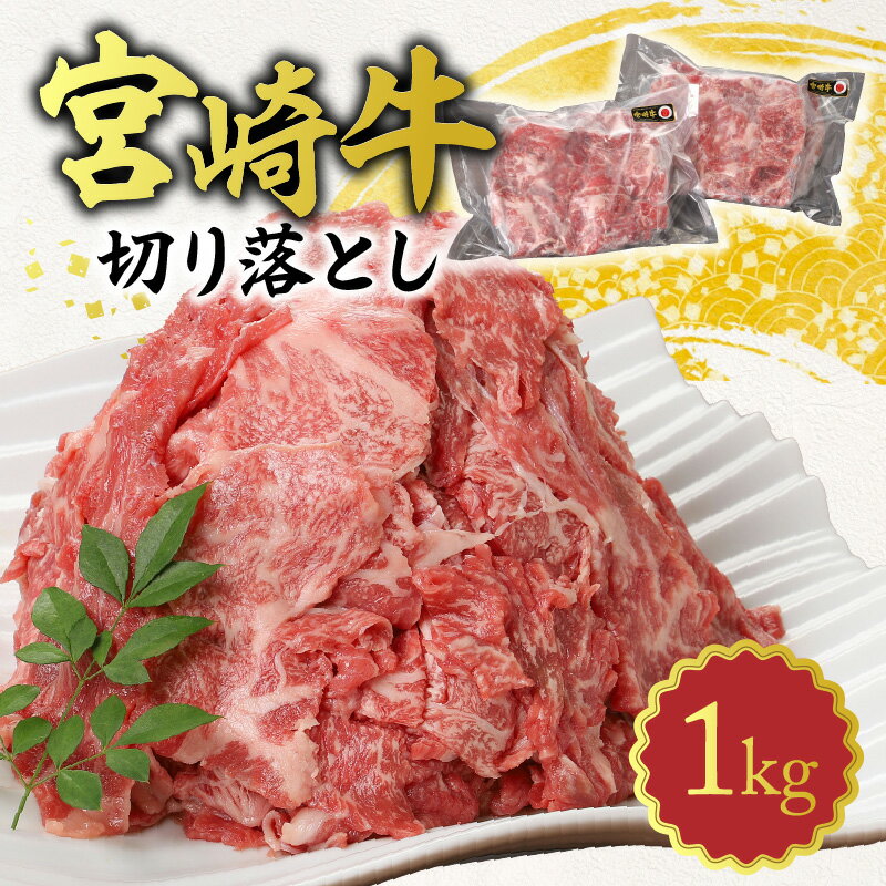 【ふるさと納税】牛肉 切り落とし 1kg 宮崎牛 小分け 肉質等級 4等級以上 炒め物 煮込み料理 使い勝手 抜群 パック カレー ビーフシチュー 牛丼 ハヤシライス プルコギ おすすめ ギフト 宮崎県 お取り寄せ お取り寄せグルメ 食品 冷凍 送料無料